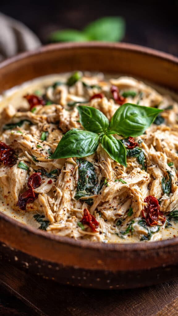 Keto Crockpot Tuscan Chicken