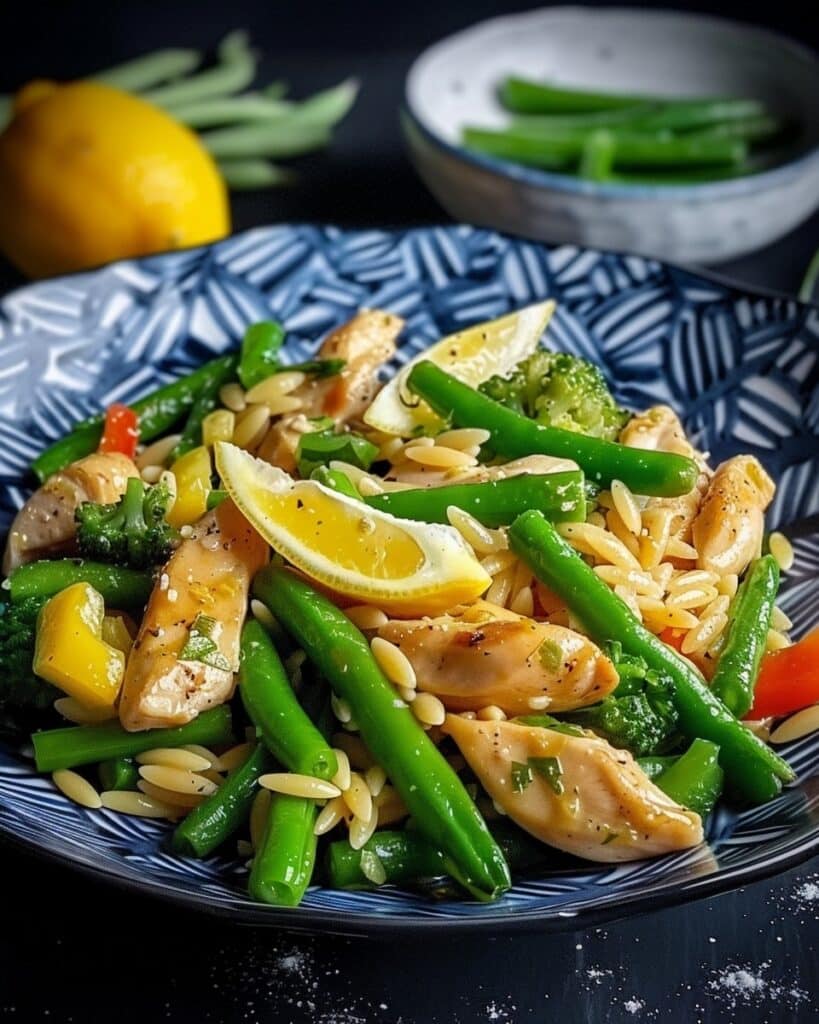 How To Make Lemon Chicken & Veggie Orzo Stir Fry