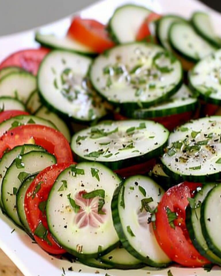 Marinated Cucumbers, Onions, and Tomatoes