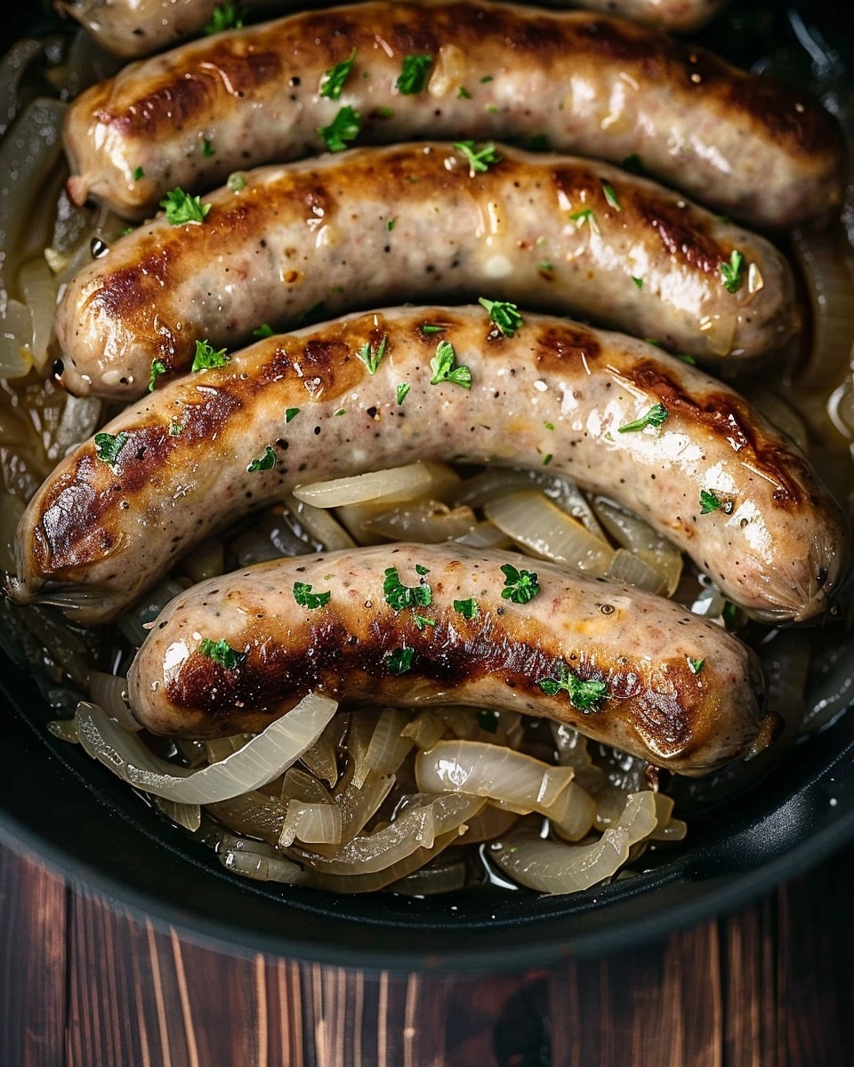 Slow Cooker Bangers and Onions