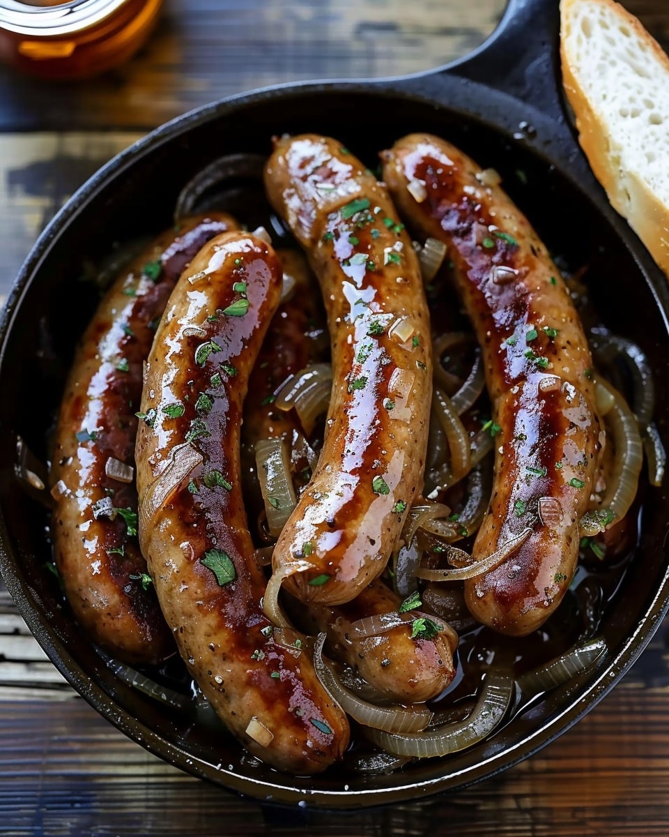 Slow Cooker Bangers and Onions