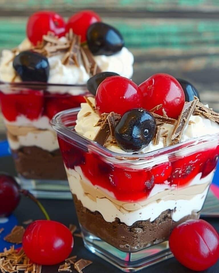 No Bake Chocolate Cherry Dessert