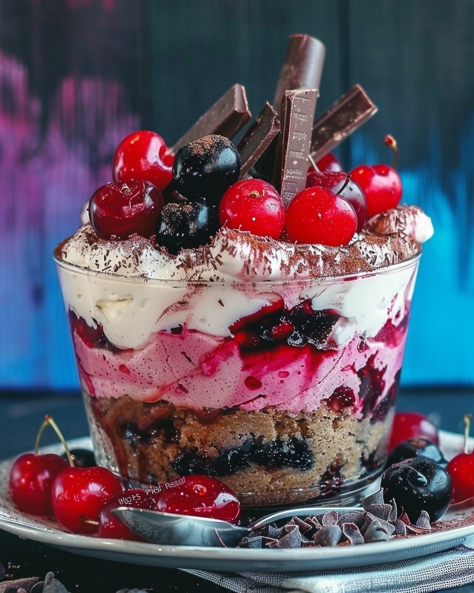 No Bake Chocolate Cherry Dessert