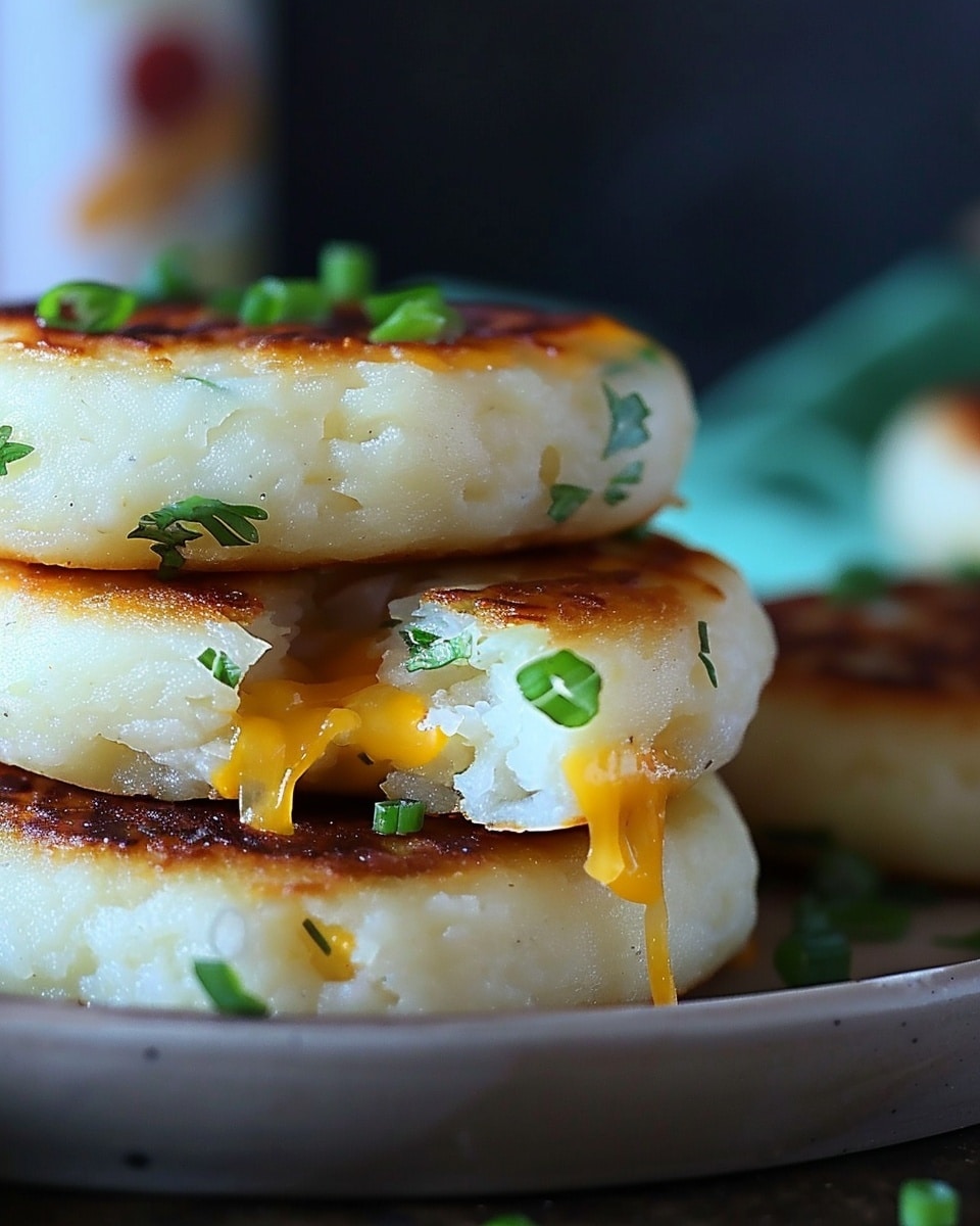 Onion and Cheddar Mashed Potato Cakes