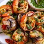 Pesto Shrimp with Mushrooms