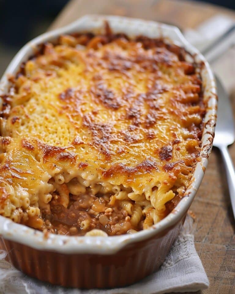Oven Baked 5-Ingredient Amish Cowboy Macaroni