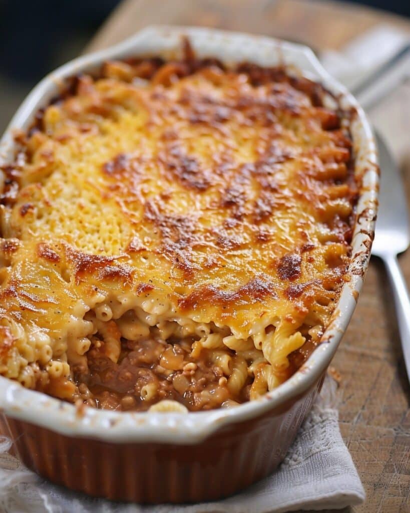 Oven Baked 5-Ingredient Amish Cowboy Macaroni