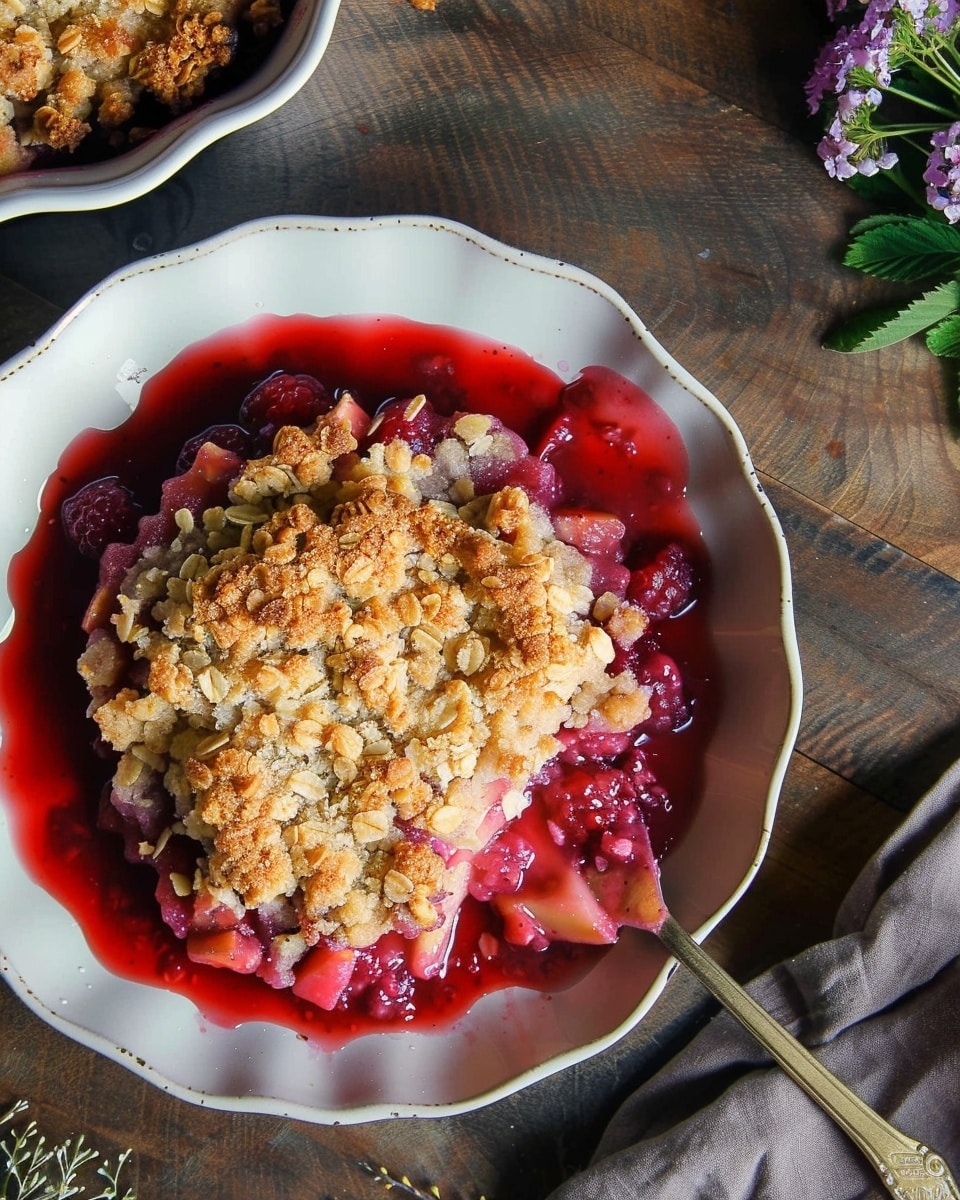 Raspberry Rhubarb Crisp