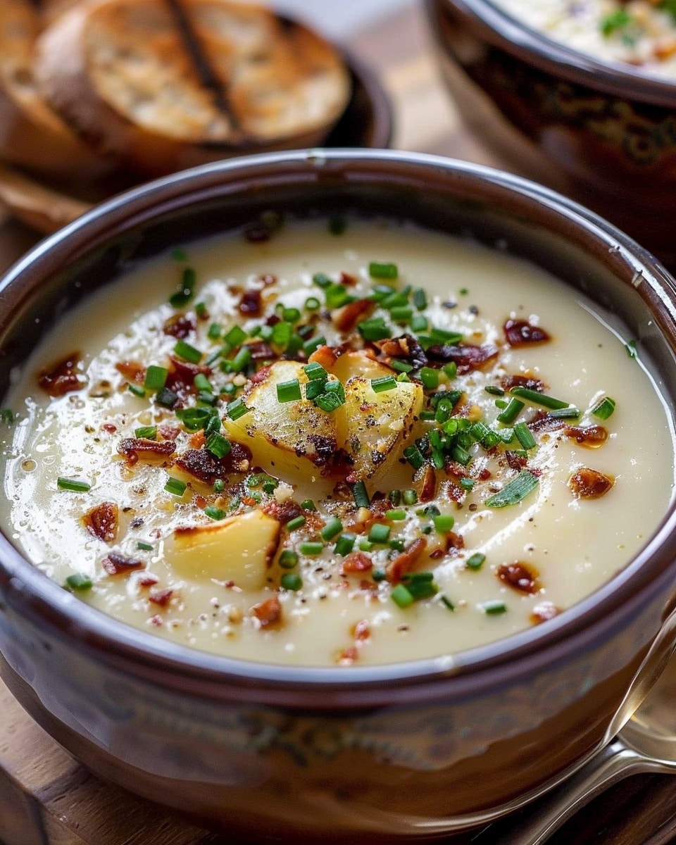 Roasted Garlic Potato Soup