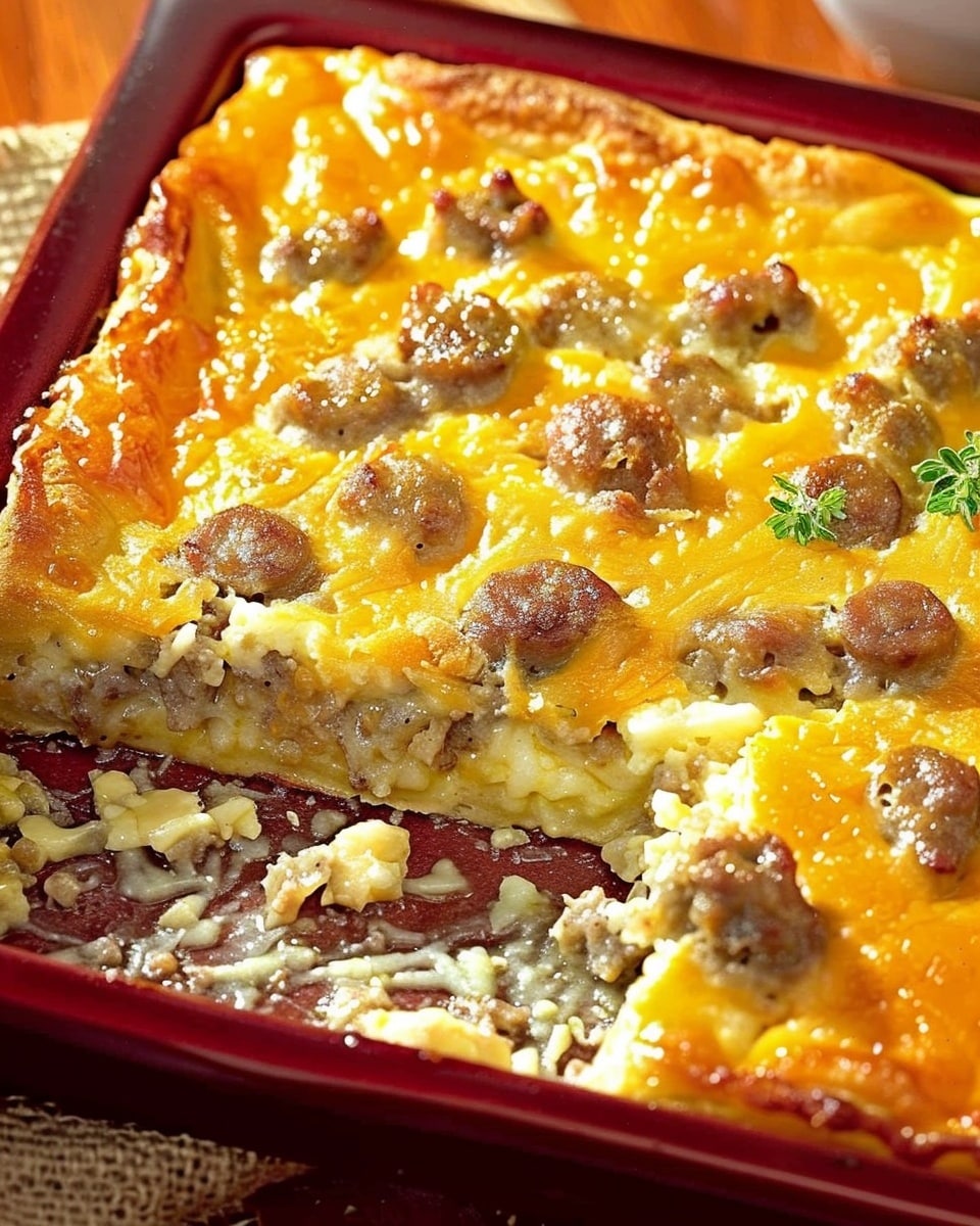 Sausage & Crescent Roll Breakfast Casserole