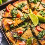 Sheet Pan Chicken Quesadillas