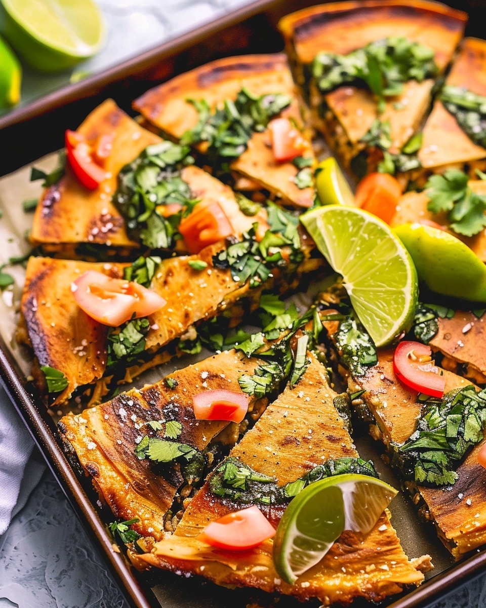 Sheet Pan Chicken Quesadillas