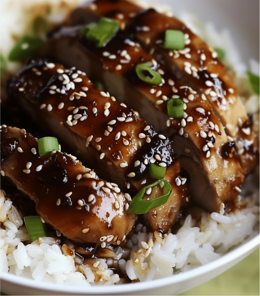 Teriyaki Chicken with Rice and Sesame