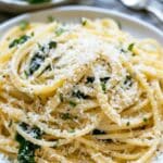 Vegan Spaghetti with Garlic & Spinach