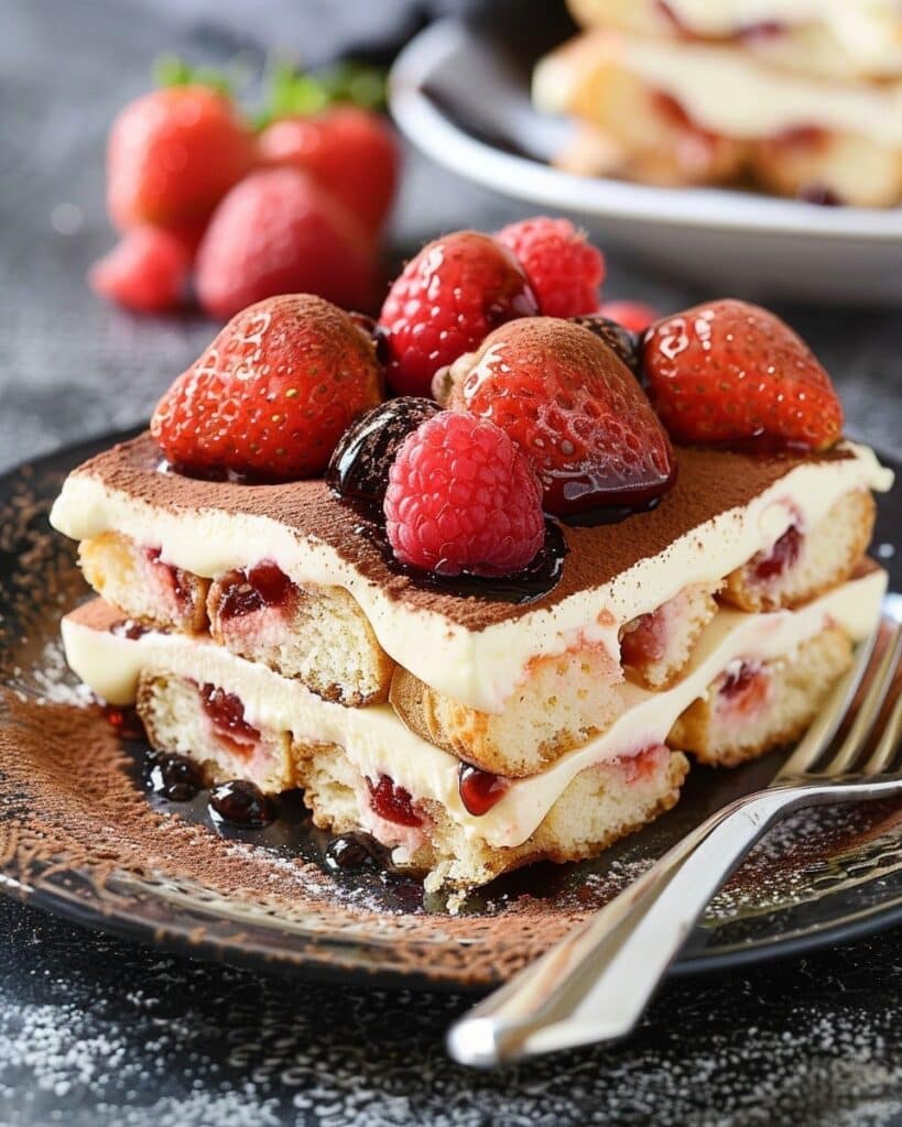White Chocolate Strawberry Tiramisu