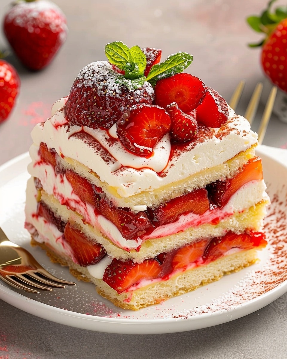 White Chocolate Strawberry Tiramisu