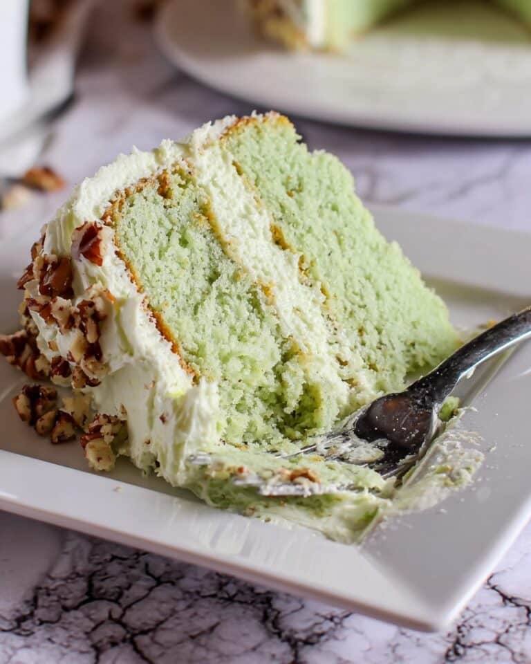 Watergate Cake with Pineapple and Pistachio Frosting Recipe