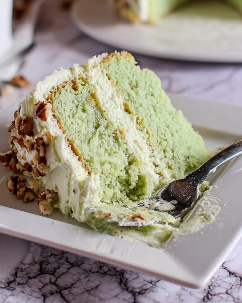 Watergate Cake with Pineapple and Pistachio Frosting Recipe