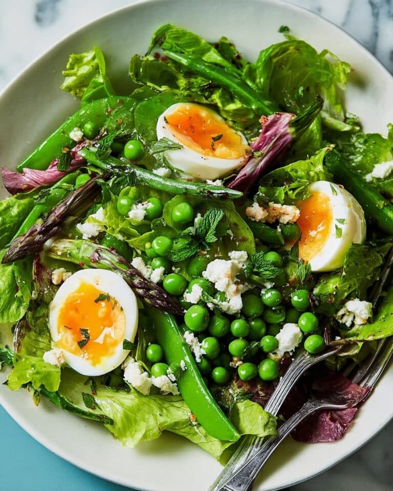 Spring Salad with Asparagus, Peas, and Goat Cheese Recipe