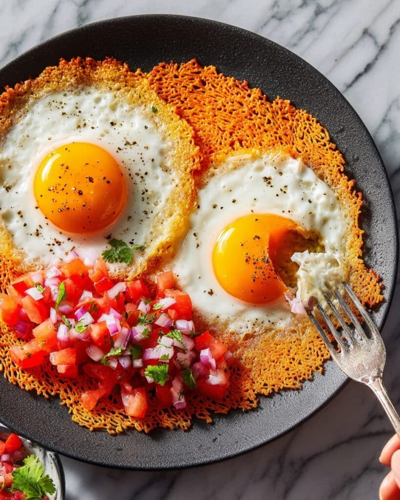 Cheesy Frico Fried Egg Tostadas Recipe