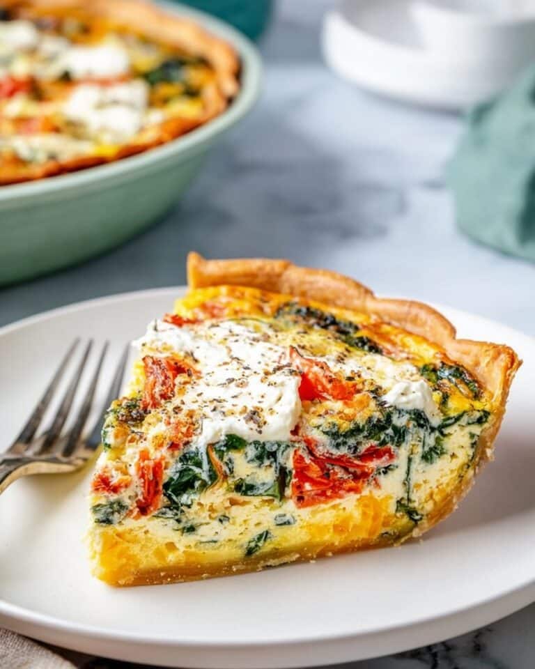 Spinach & Goat Cheese Quiche with Sweet Potato Crust Recipe