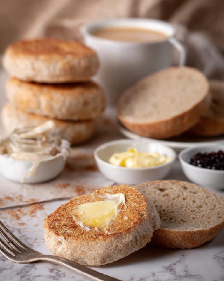 Whole Wheat English Muffins (Healthy, No White Flour or Refined Sugar) Recipe