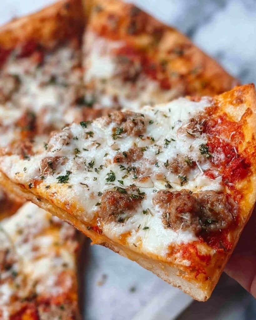 Cafeteria-Style Italian Sausage Pizza Recipe