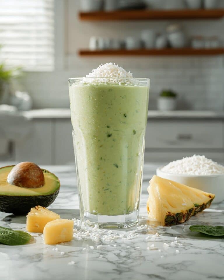 Healthy Avocado Piña Colada Smoothie Recipe