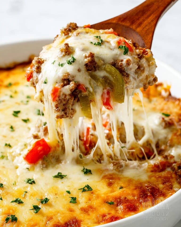 Philly Cheesesteak Casserole Recipe