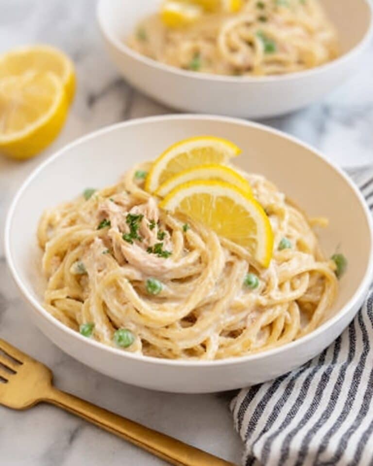 Lemon Ricotta Linguini with Pancetta and Peas Recipe