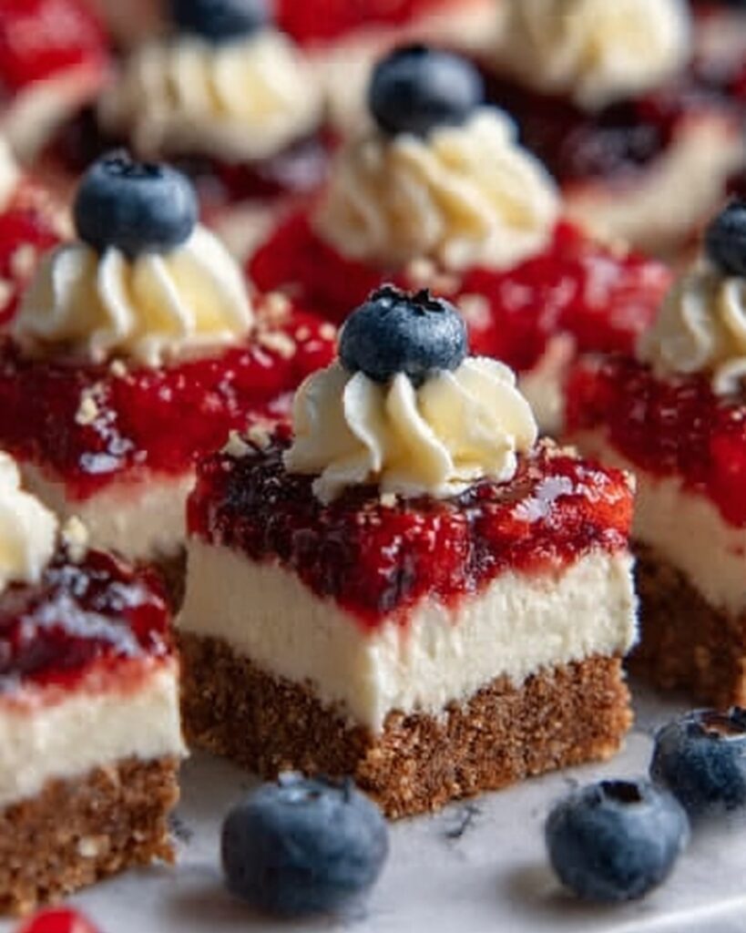 4th of July Cheesecake Graham Bites Recipe