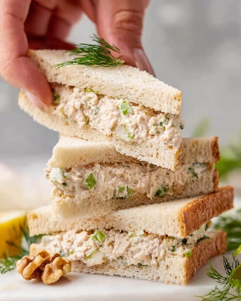 Chicken Salad Sandwiches with Walnuts and Dill Recipe