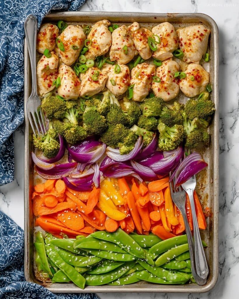 Sheet Pan Honey Garlic Chicken and Vegetables Recipe