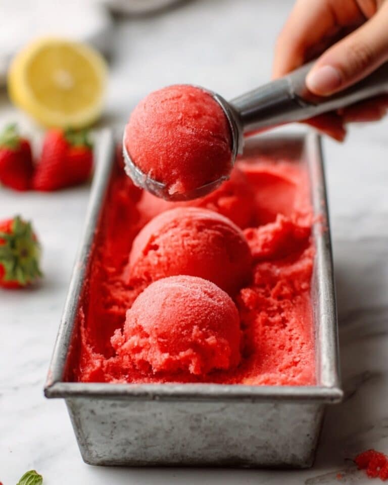 Quick and Easy Strawberry Sorbet Recipe