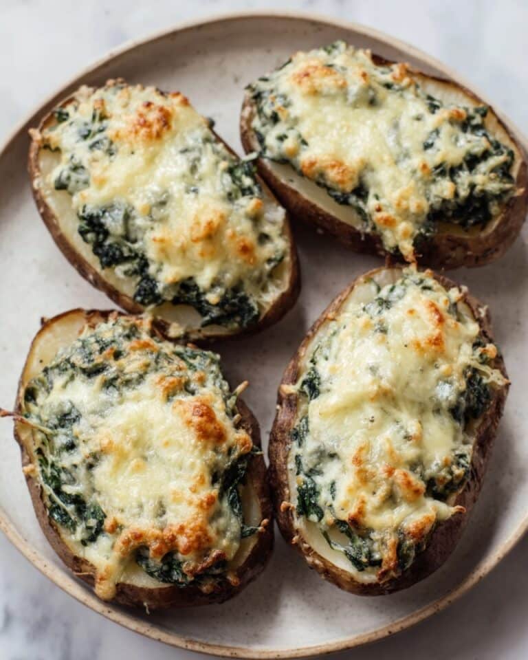 Twice Baked Spinach Potatoes Recipe