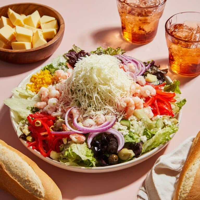 Pizza Salad with Pepperoni, Mozzarella, and Veggies Recipe