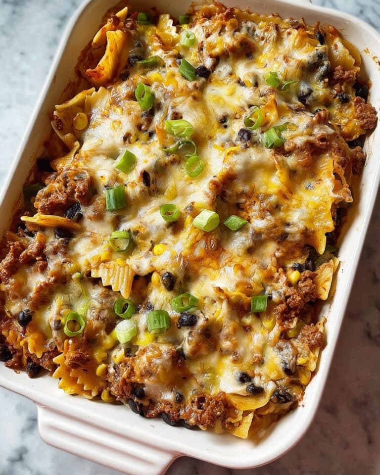 Ground Beef and Cabbage Bake with Black Beans, Corn, and Mexican Cheese Recipe