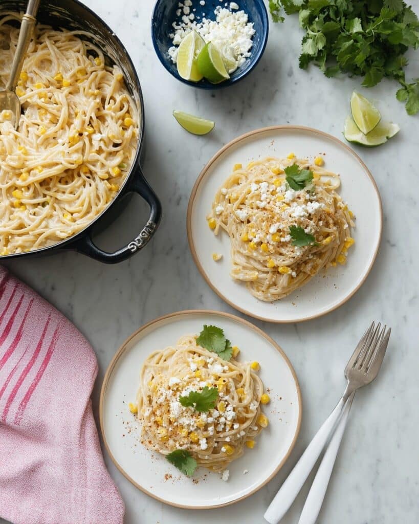 Creamy Elote (Mexican Corn) Pasta Recipe