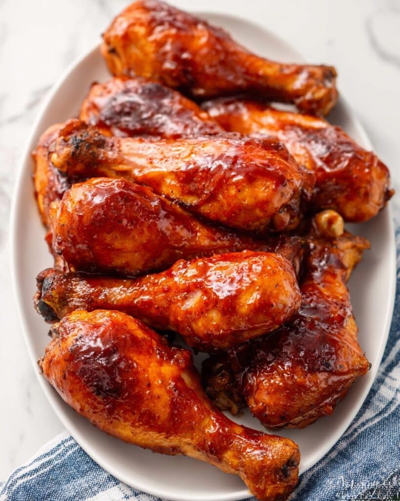 Grilled Chicken Legs with Homemade BBQ Sauce Recipe