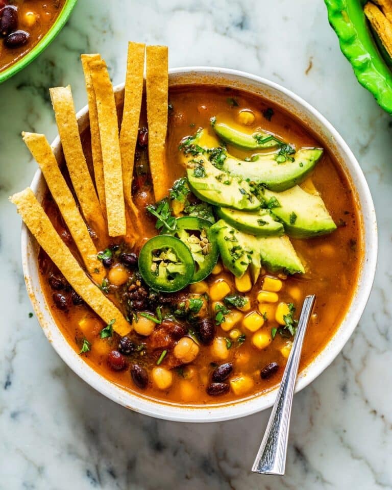 Creamy Chickpea Tortilla Soup Recipe