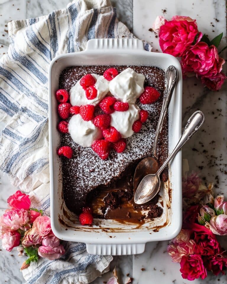 Chocolate Raspberry Espresso Pudding Cake Recipe