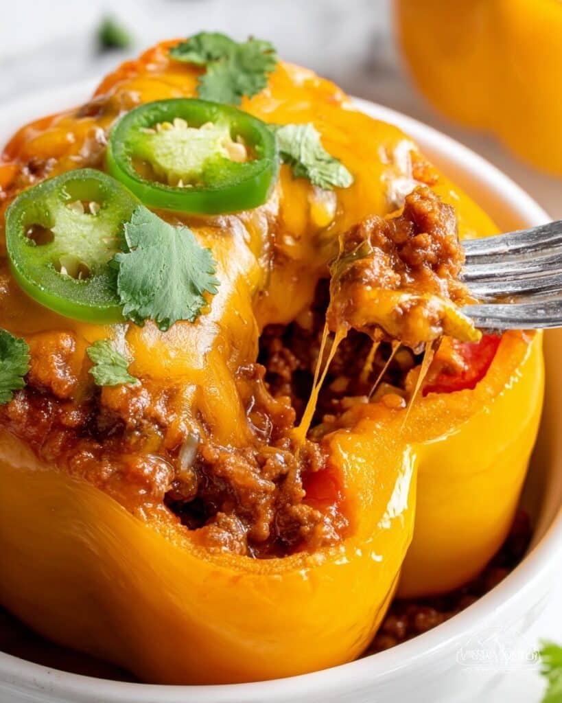 Ground Turkey Stuffed Bell Peppers Recipe