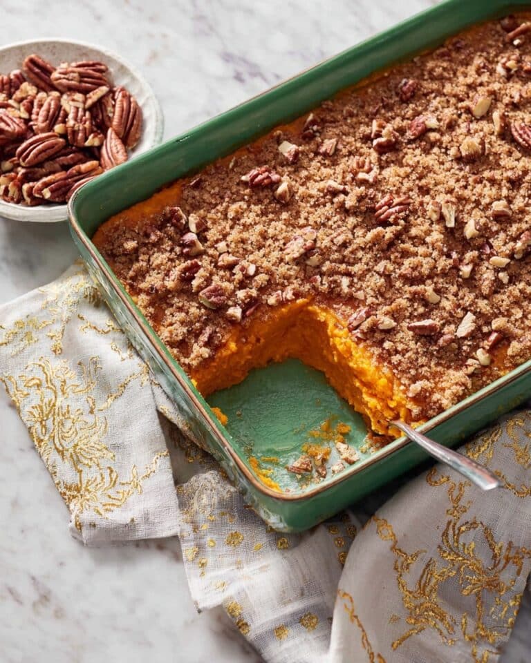 Sweet Potato Casserole with Pecan Topping Recipe