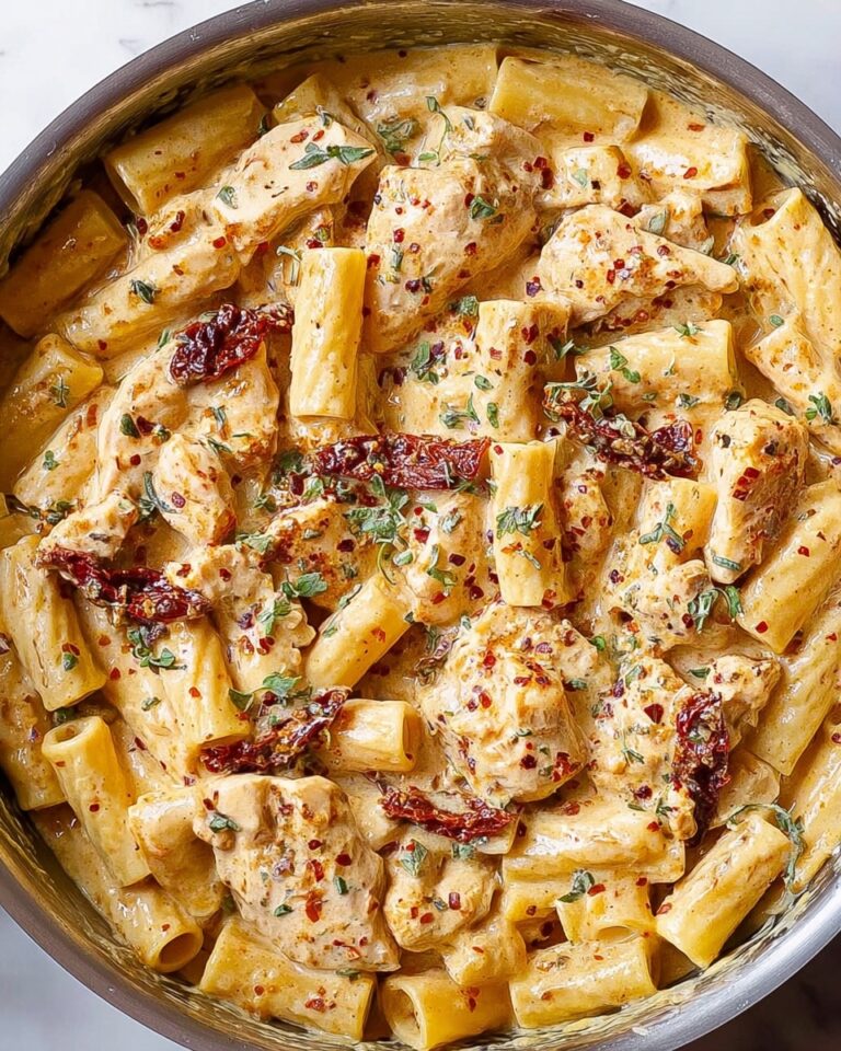 Sun-Dried Tomato Pasta with Chicken and Creamy Mozzarella Sauce Recipe