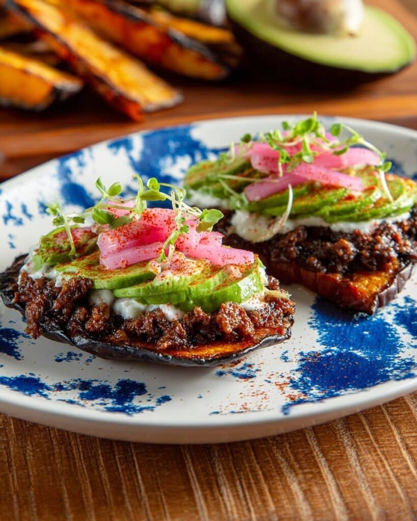 Stuffed Sweet Potatoes with Ground Beef, Cottage Cheese, and Avocado Recipe