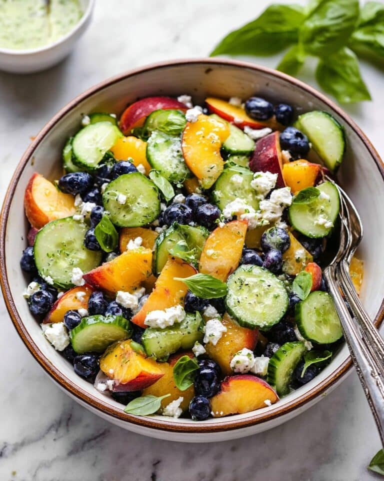 Blueberry Peach Feta Salad Recipe