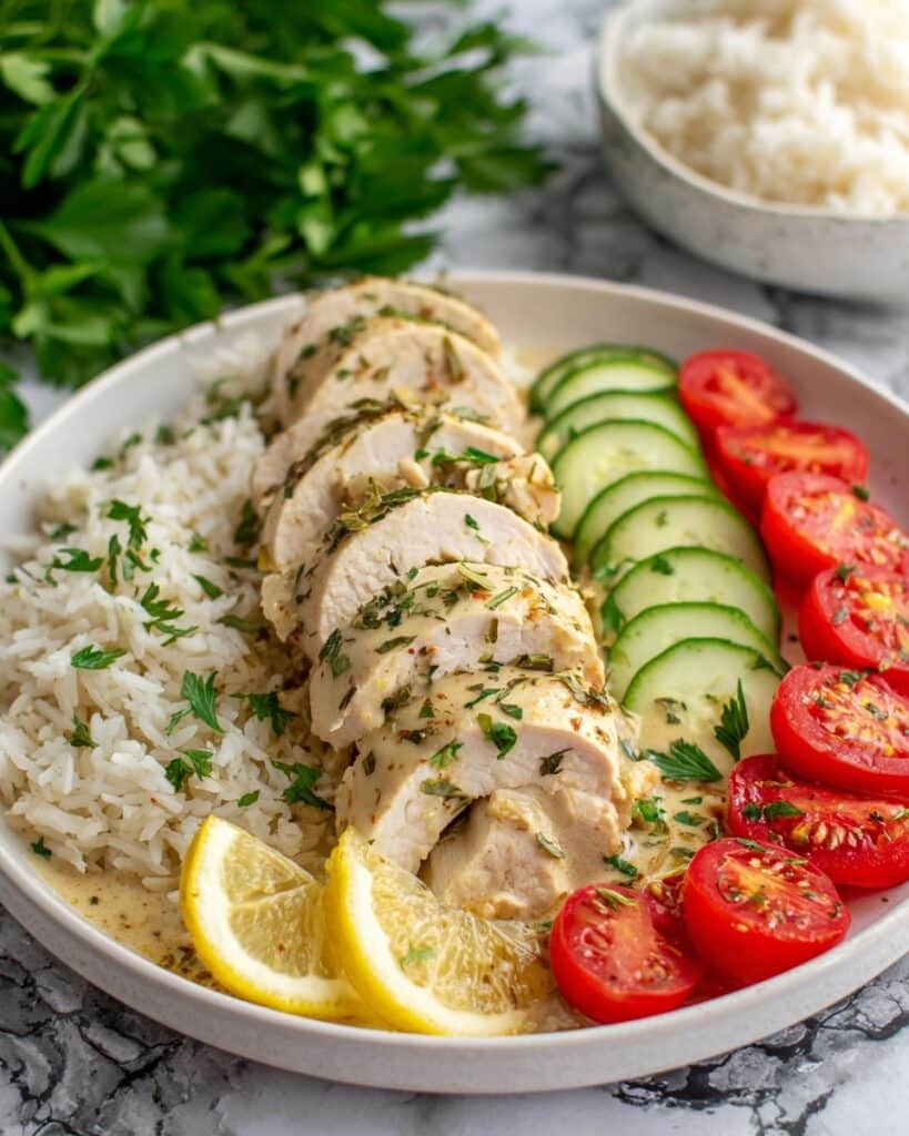 Easy Greek Chicken with Lemon and Herb Rice Recipe