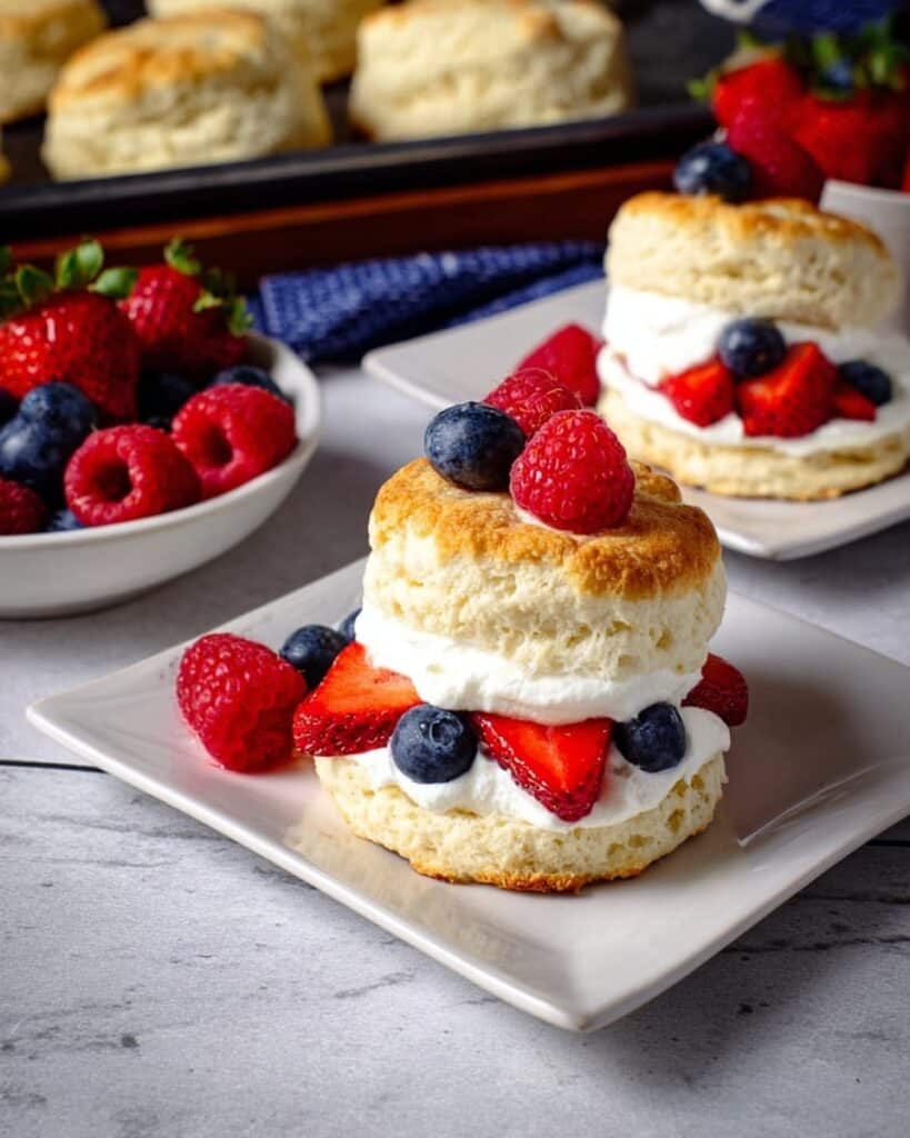Three Berry Shortcakes Recipe