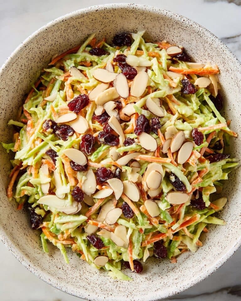 Broccoli Slaw with Carrots, Raisins, and Almonds Recipe