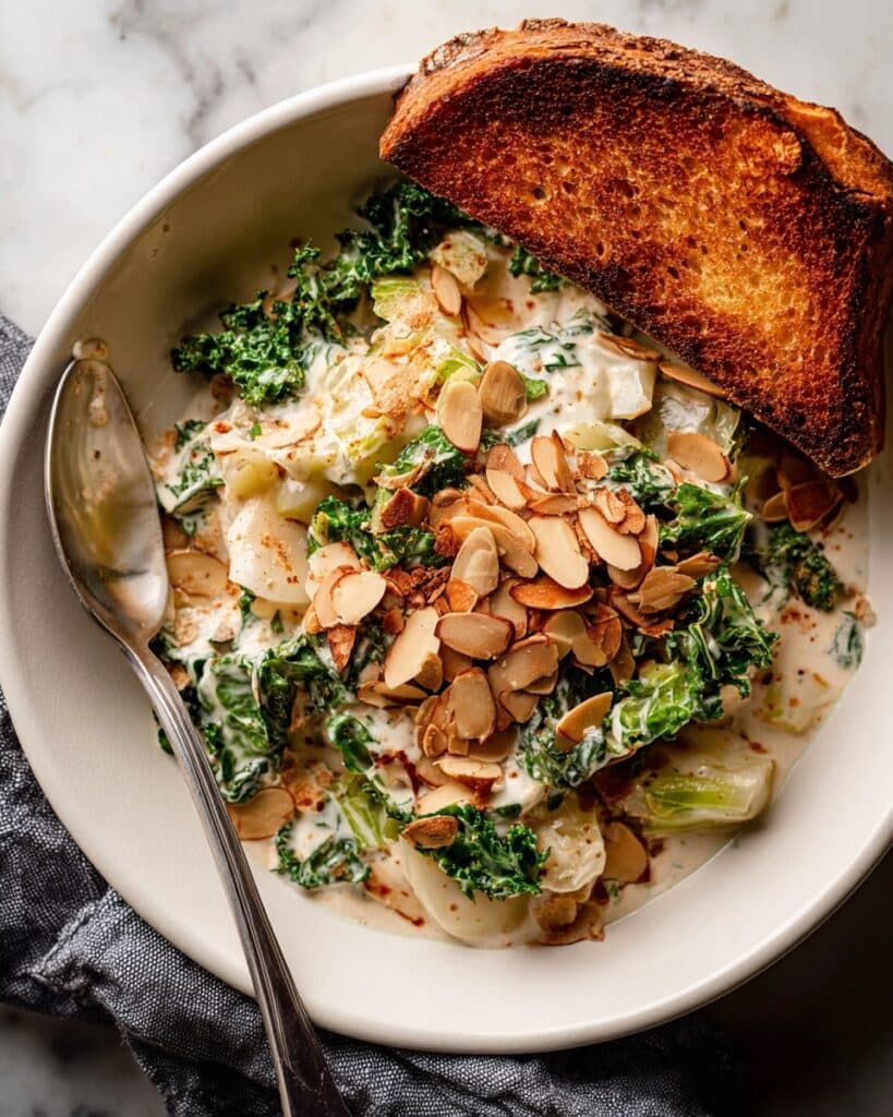 Sautéed Cabbage, Kale & Butter Beans with Mustard Cream Recipe